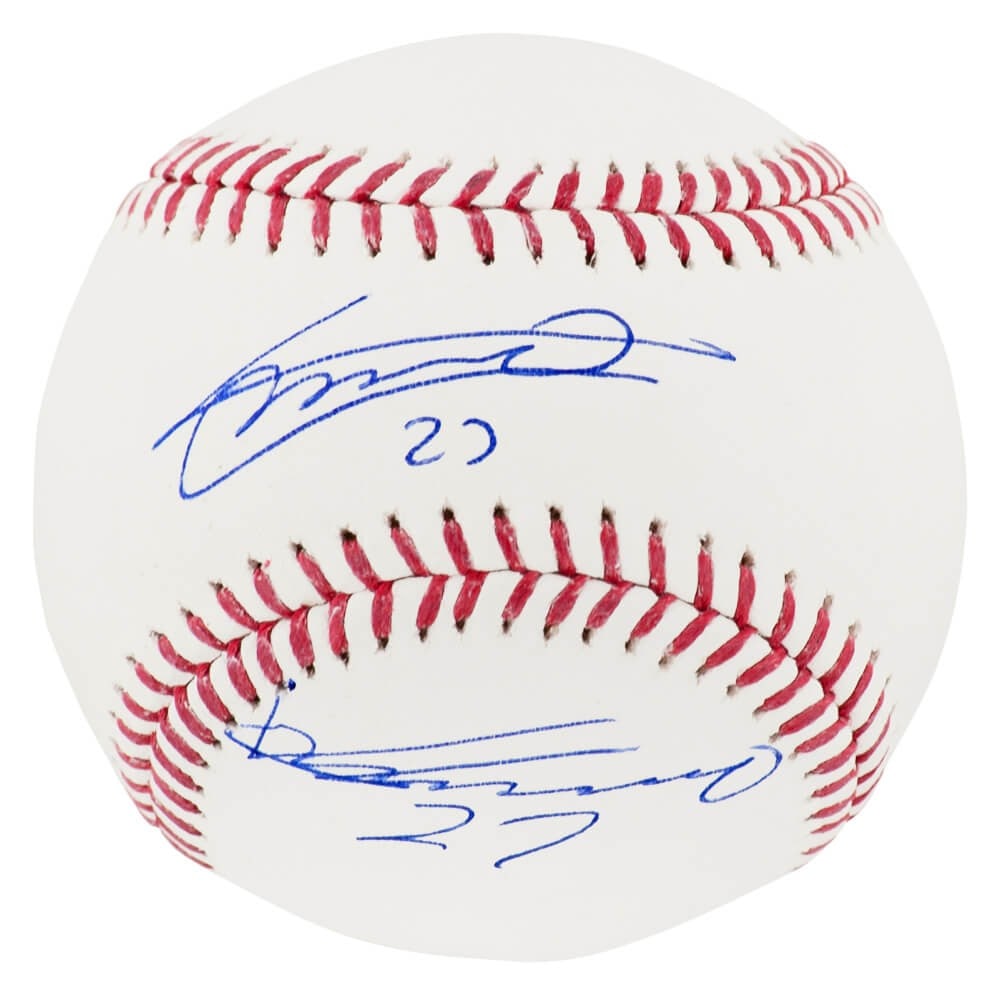 Vladimir Guerrero Sr Jr Dual Signed MLB Baseball JSA COA: Vladimir Guerrero Sr Jr Dual Signed MLB Baseball JSA COA This unique dual signed Rawlings MLB baseball features the autographs of both Vladimir Guerrero Sr. and Vladimir Guerrero Jr., making it a must