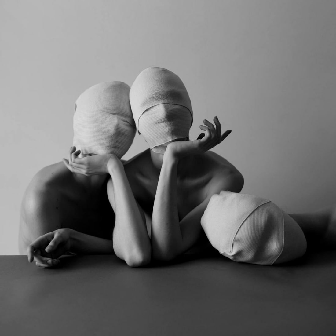 Olha Stepanian Real 3 Black and White Photography 31 x 31 Edition 1 of 7: Olha Stepanian Real 3 Black and White Photography 31 x 31 Edition 1 of 7 Presenting "Real 3," a stunning black and white photograph by Olha Stepanian, created in 2019. This piece, part of a limited ed