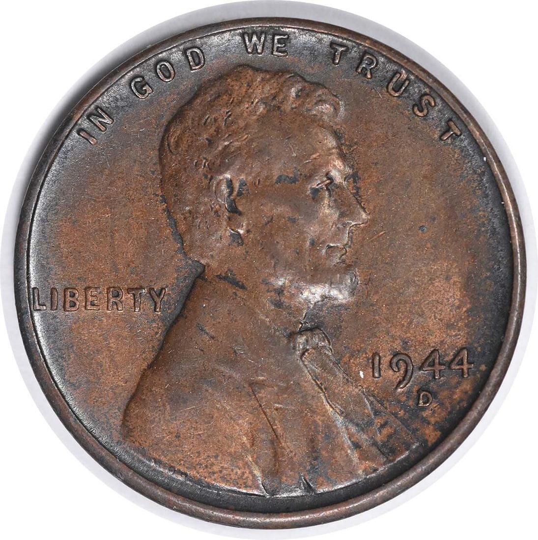 1944-D/S Lincoln Cent OMM 1 AU Uncertified Copper Coin (1 of 2)