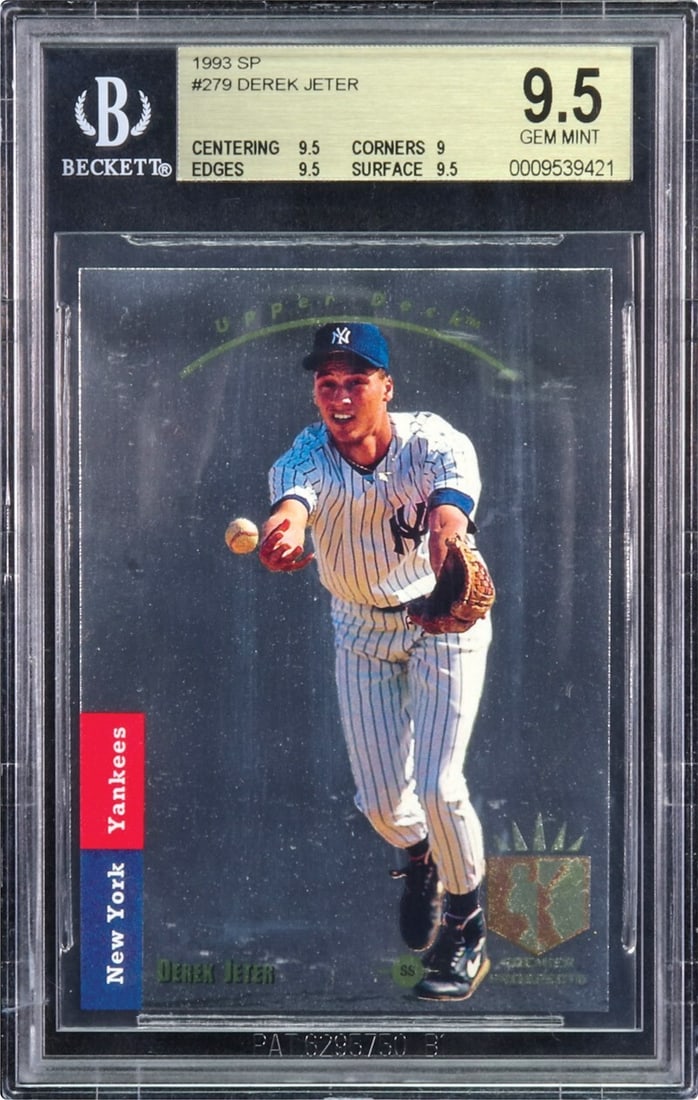 1993 Upper Deck SP Derek Jeter #279 Rookie Card BGS 9.5 GEM MINT (1 of 2)