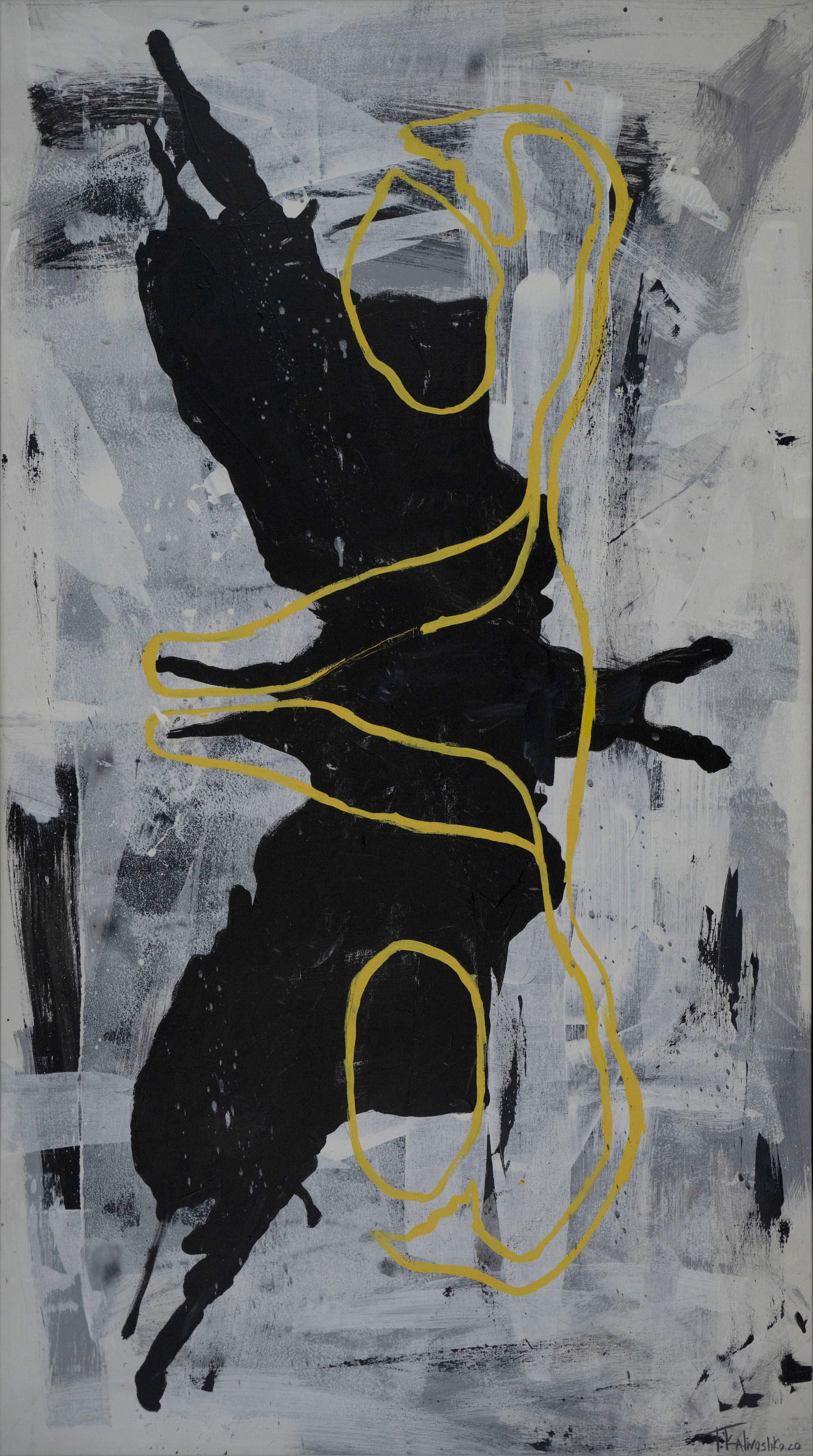 Abstract Acrylic Painting by Tetiana Kalivoshko 54x30in 2020 (1 of 4)