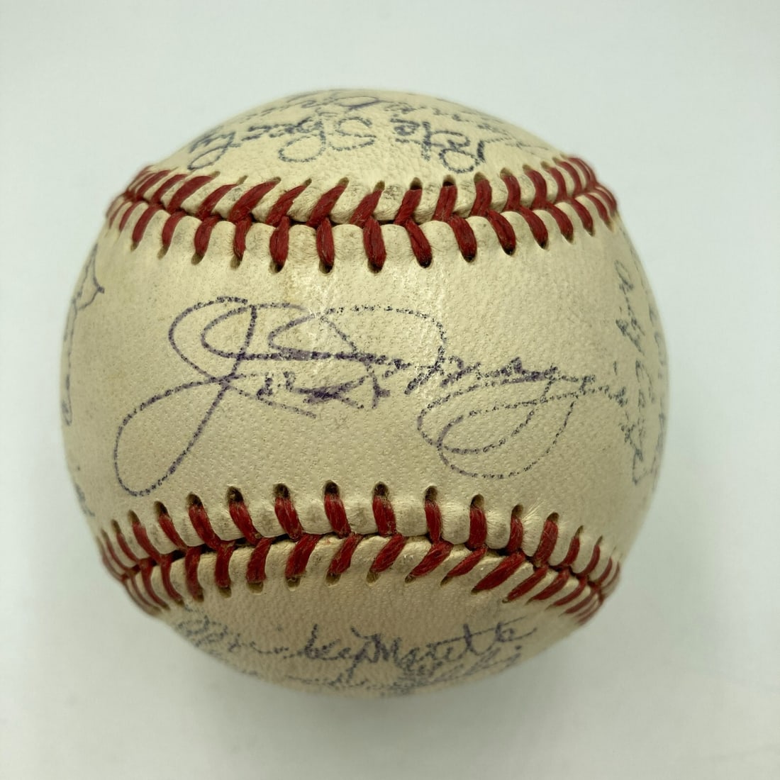 1951 Yankees Team Signed Baseball Mickey Mantle Joe DiMaggio PSA (1 of 10)