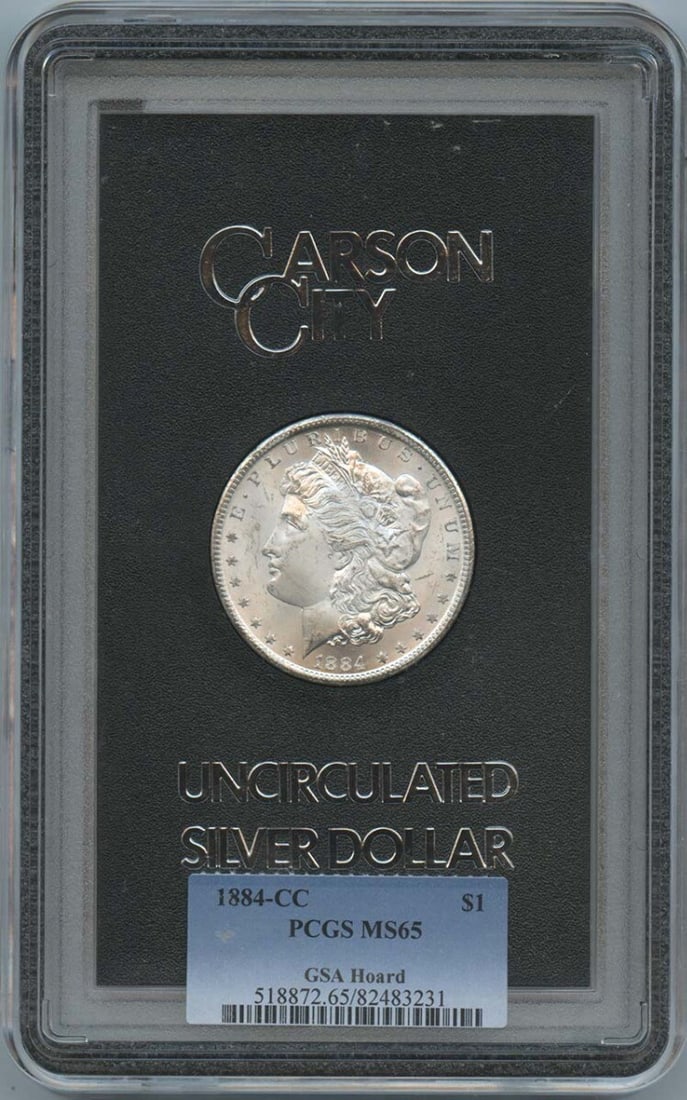 1884-CC Morgan Dollar GSA Hoard PCGS MS65 Uncirculated (1 of 2)