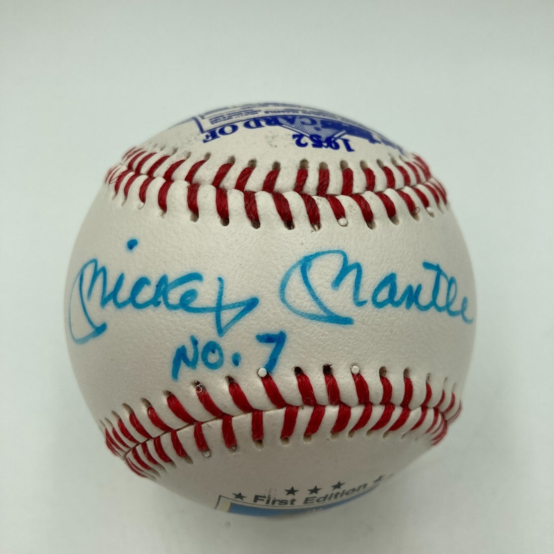 Mickey Mantle #7 Autographed 1952 Topps Rookie Card with JSA COA (1 of 6)