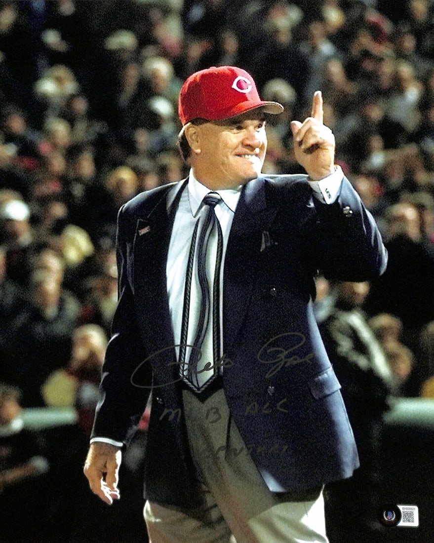 Pete Rose Signed 11x14 Photo MLB All Century Beckett Certified (1 of 1)