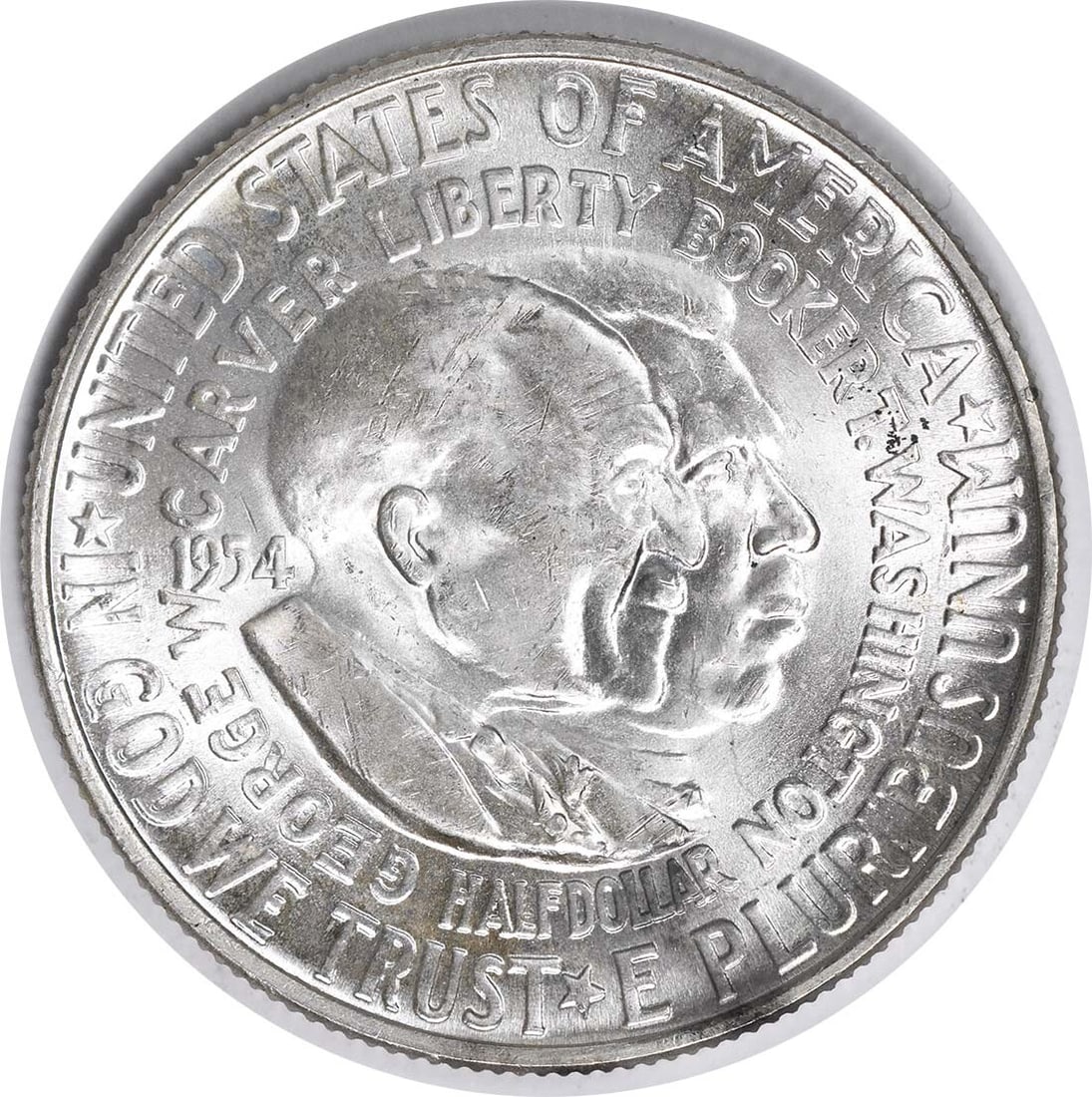 1954 W. Carver Half Dollar Choice Uncirculated Silver Coin (1 of 6)