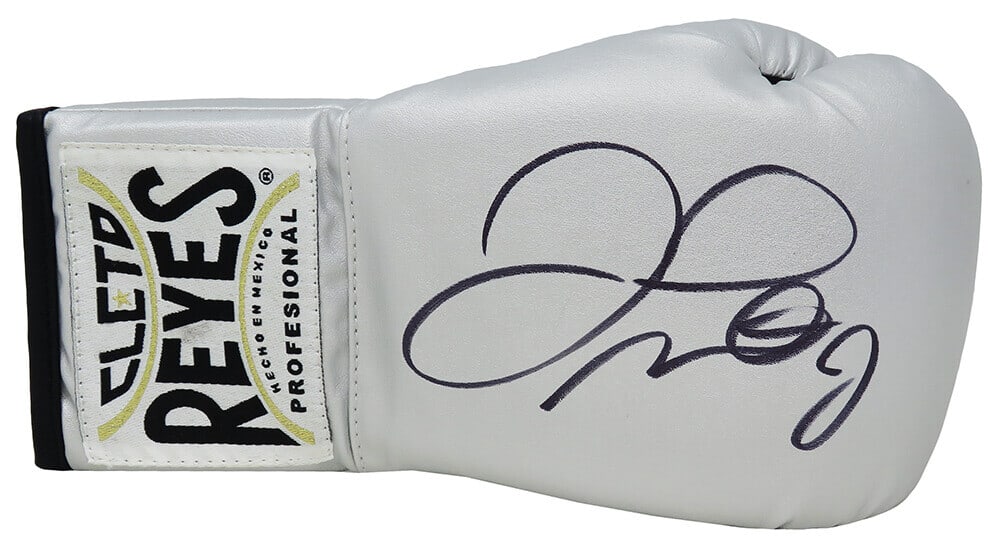 Floyd Mayweather Jr Signed Cleto Reyes Silver Boxing Glove with COA (1 of 1)