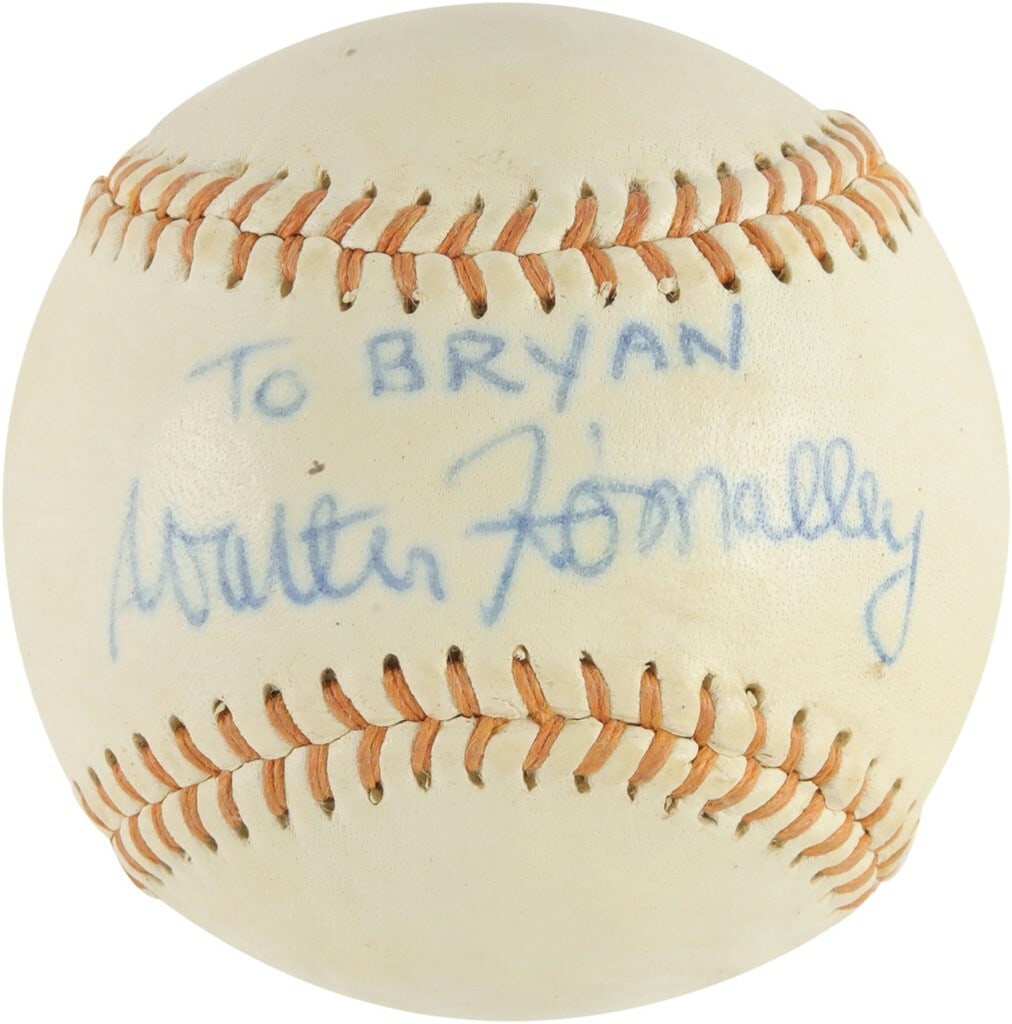 Walter O'Malley Signed Baseball Extremely Rare PSA DNA Dodgers HOF Inscribed (1 of 7)