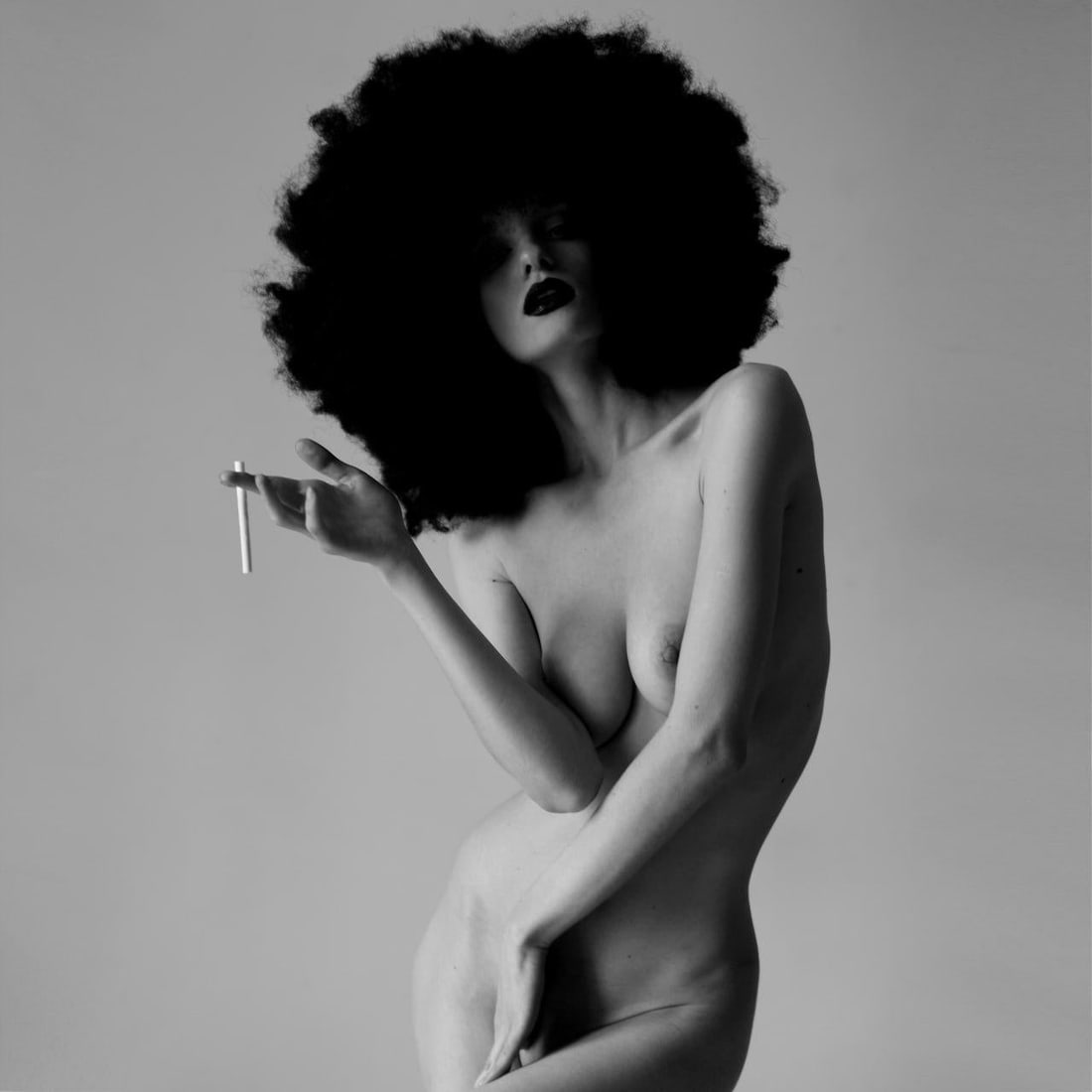 Olha Stepanian Black Cloud 1 Nude Photography Edition 1/3 39x39: Olha Stepanian Black Cloud 1 Nude Photography Edition 1/3 39x39 "Black Cloud 1" is a striking piece of nude photography by Olha Stepanian, created in 2019. This artwork measures 39 inches by 39 inches