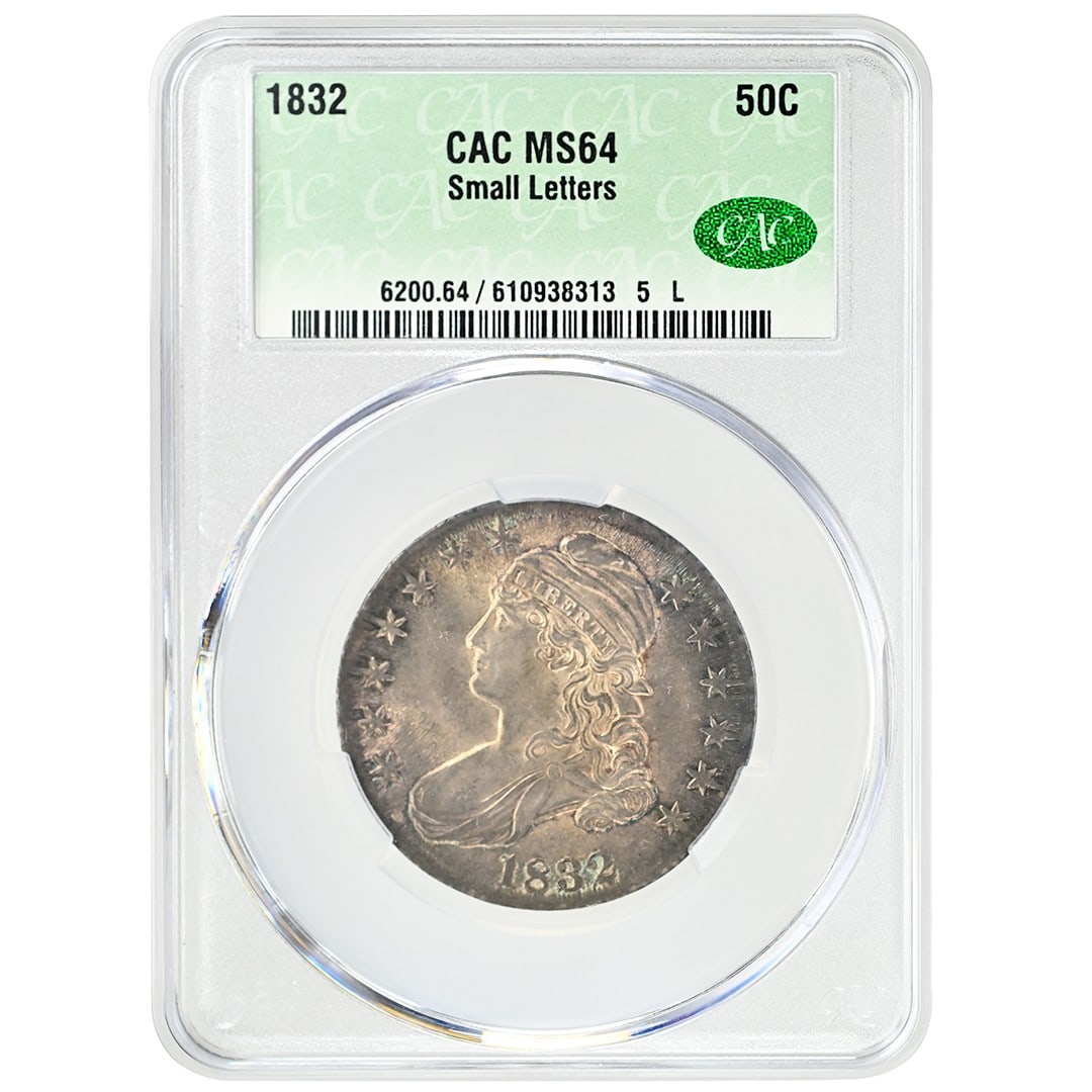 1832 Capped Bust Half Dollar 50C CACG MS64 Uncirculated Rare Coin (1 of 4)