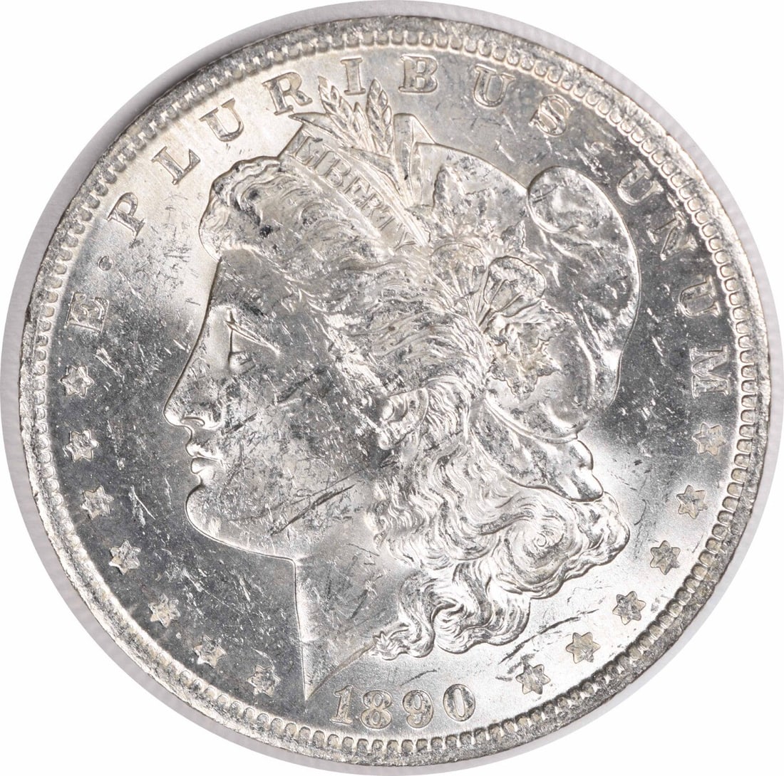 1890-O Morgan Silver Dollar BU Uncertified Silver Coin: 1890-O Morgan Silver Dollar BU Uncertified Silver Coin This 1890-O Morgan Silver Dollar showcases a stunning uncirculated finish, making it a valuable addition for collectors and enthusiasts. Struck i
