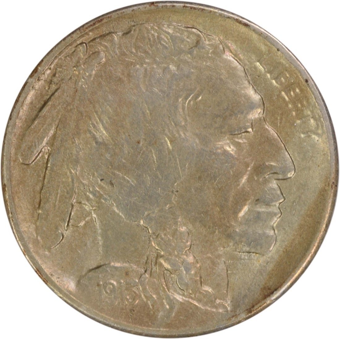 San Francisco 1913 Buffalo Nickel Type 2 AU Uncertified 5 Cent Coin (1 of 2)