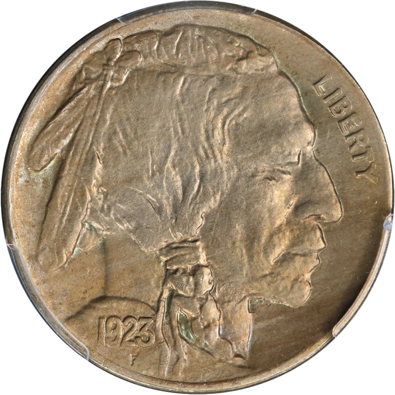 1923-P Buffalo Nickel PCGS MS64 Uncirculated Nice Eye Appeal: 1923-P Buffalo Nickel PCGS MS64 Uncirculated Nice Eye Appeal This 1923-P Buffalo Nickel, graded MS64 by PCGS, showcases excellent eye appeal with vibrant luster and a strong strike. The coin features