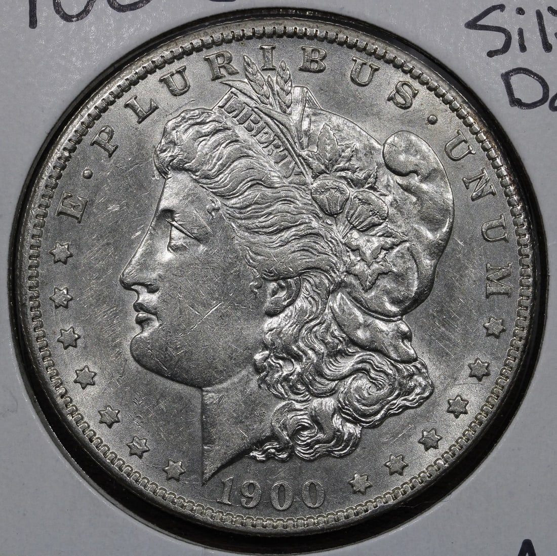 1900-S Morgan Silver Dollar $1 Choice AU Key Date Coin: 1900-S Morgan Silver Dollar $1 Choice AU Key Date Coin This 1900-S Morgan Silver Dollar is a highly sought-after key date coin. The coin features a classic design, symbolizing the prosperity of the Un