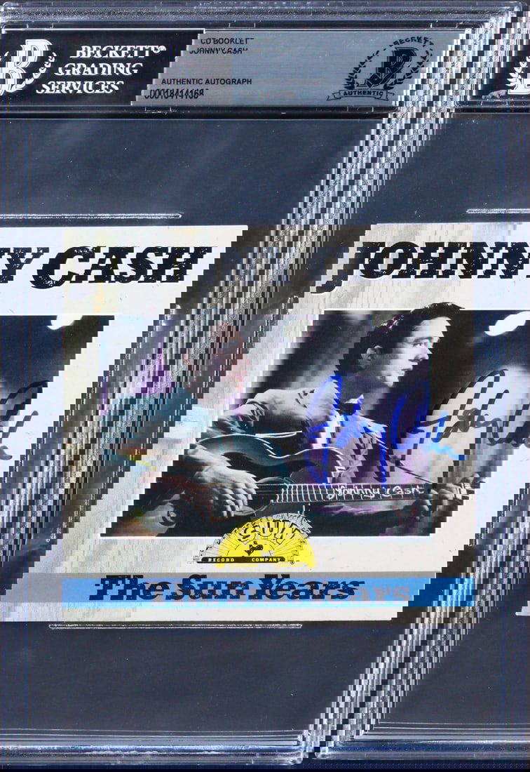 Johnny Cash Signed The Sun Years CD Cover Beckett Authenticated (1 of 2)