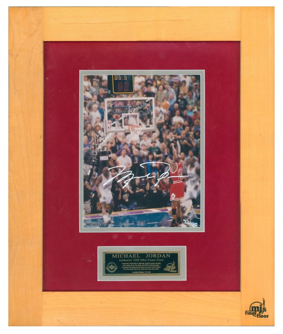 Michael Jordan Signed 8x10 Final Shot Photo UDA Authenticated Limited Edition (1 of 12)