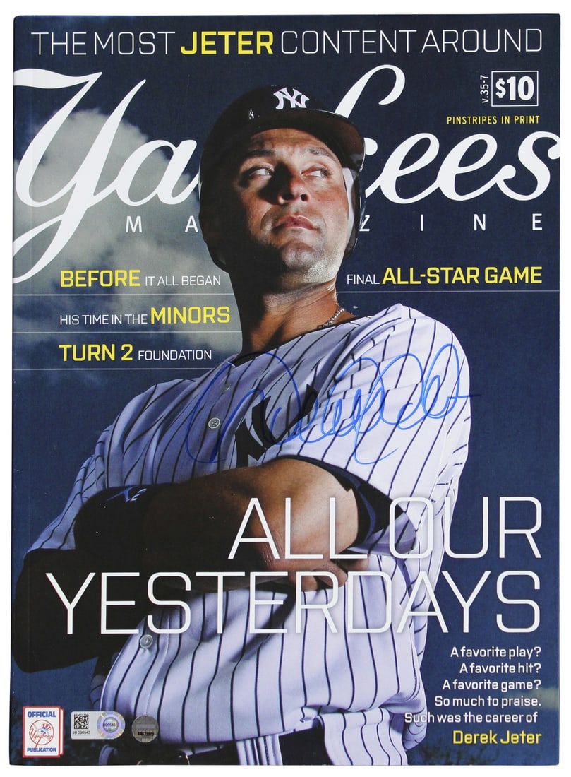 Derek Jeter Signed Yankees Magazine September 2014 with Beckett COA: Derek Jeter Signed Yankees Magazine September 2014 with Beckett COA This original September 2014 Yankees Magazine features the autograph of legendary player Derek Jeter, making it a must-have for any