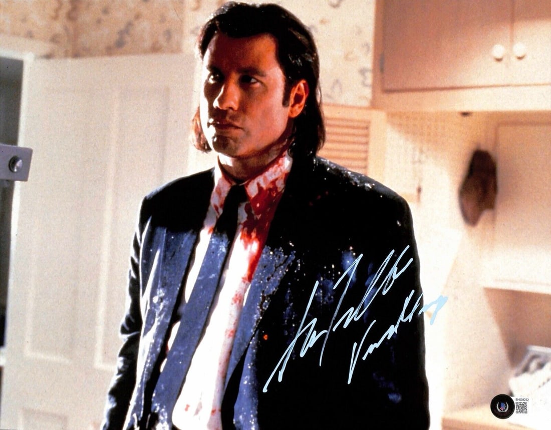 John Travolta Pulp Fiction Vincent Vega Signed 11x14 Photo Beckett Certified (1 of 1)