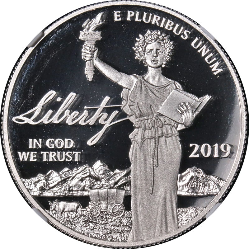 NGC PF70 Ultra Cameo 2019-W Platinum Eagle $100 Liberty Coin 1 oz: NGC PF70 Ultra Cameo 2019-W Platinum Eagle $100 Liberty Coin 1 oz This is an original 2019-W Platinum American Eagle $100 "Liberty" coin, certified by NGC as PF70 Ultra Cameo. The coin features superb