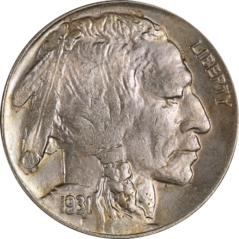 1931-S Buffalo Nickel Circulated San Francisco Mint Coin (1 of 2)