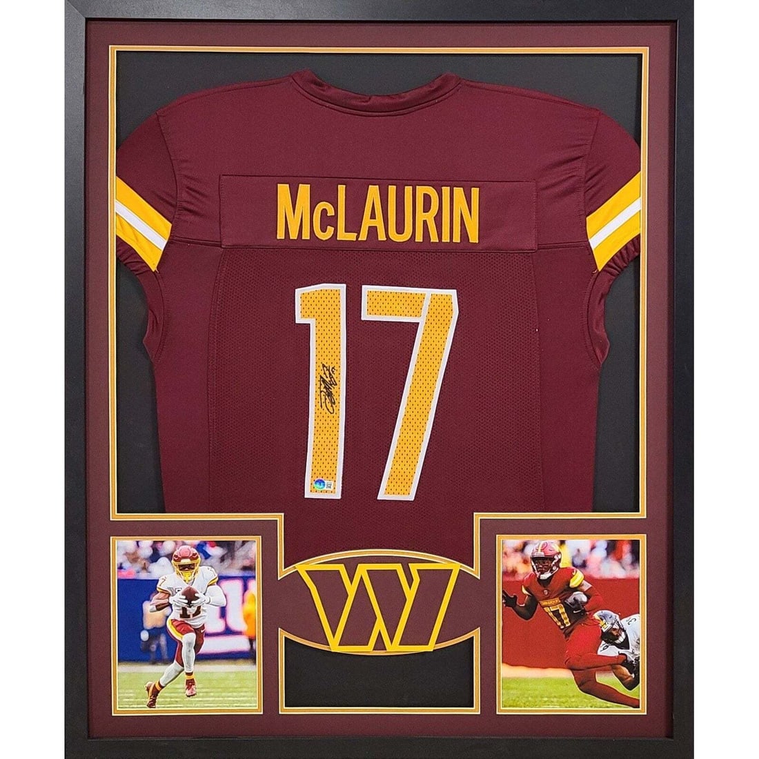 Terry McLaurin Autographed Framed Jersey Beckett Certified 42x34: Terry McLaurin Autographed Framed Jersey Beckett Certified 42x34 This autographed Terry McLaurin framed jersey is a must-have for any Washington Commanders fan. Authenticated by Beckett, a leader in s