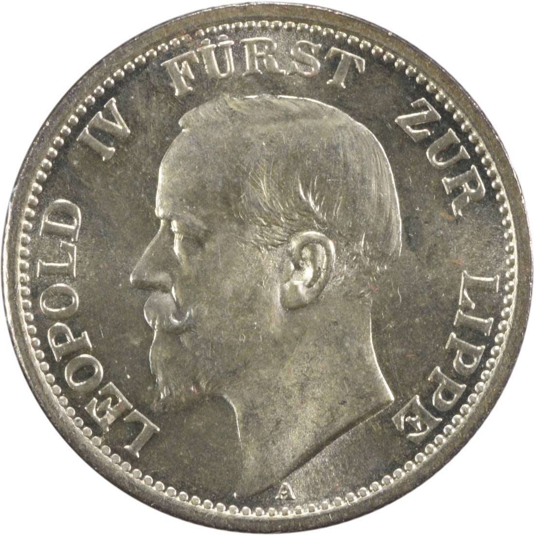 1906 Lippe-Detmold 2 Mark Silver Coin KM270 Uncertified BU: 1906 Lippe-Detmold 2 Mark Silver Coin KM270 Uncertified BU This 1906 2 Mark coin from Lippe-Detmold is a remarkable collectible piece made of silver. It is graded as Uncirculated, indicating it has re