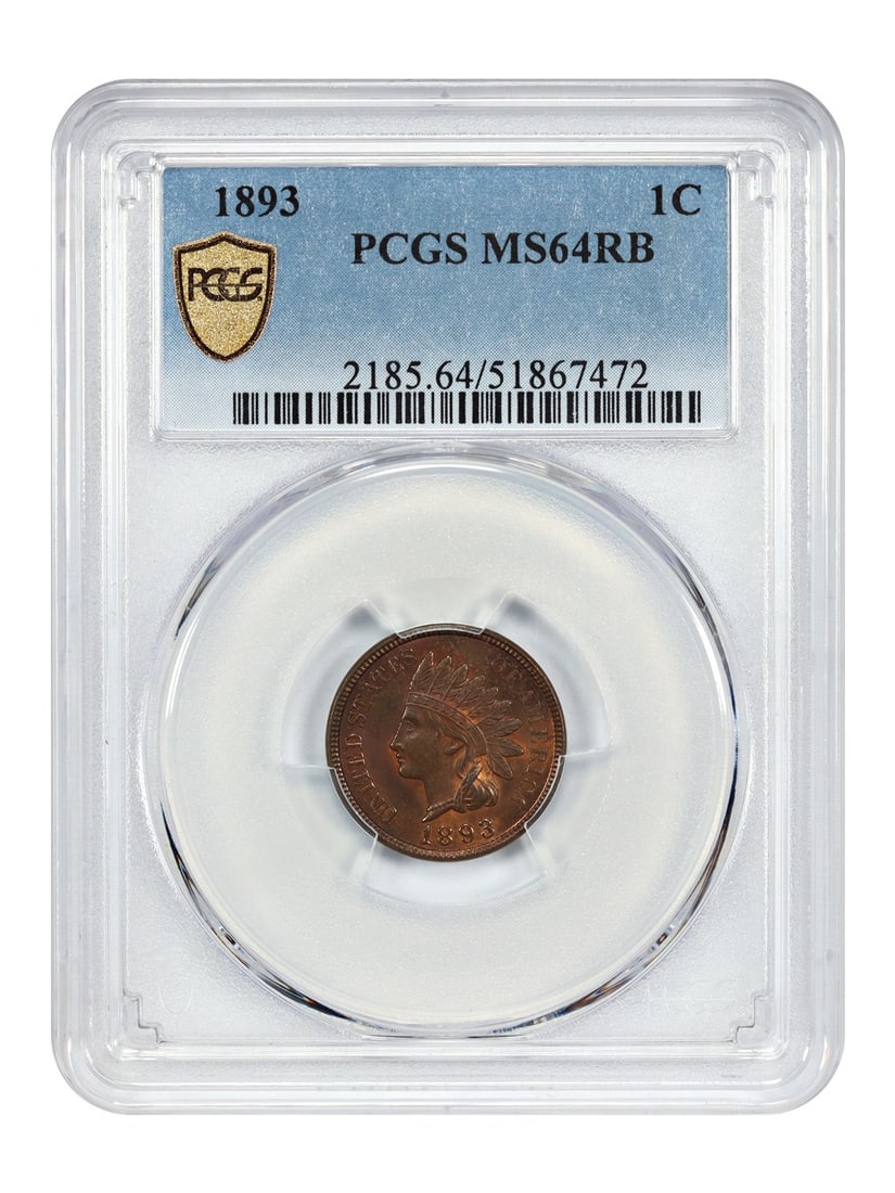 1893 Indian Head Cent PCGS MS64RB Philadelphia Mint Red Brown (1 of 4)
