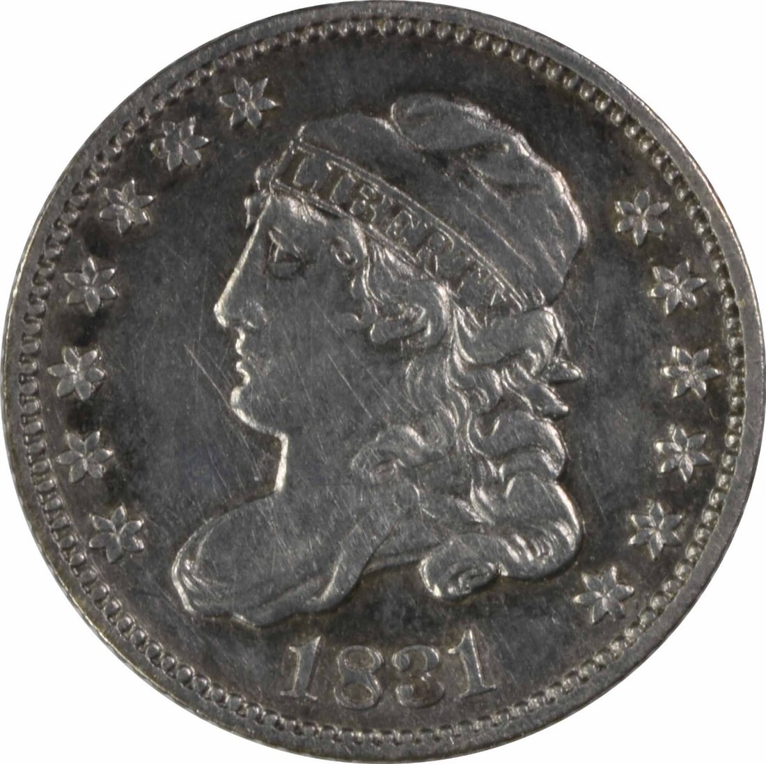 1831 Capped Bust Silver Half Dime AU Uncertified 89.2% Silver (1 of 2)