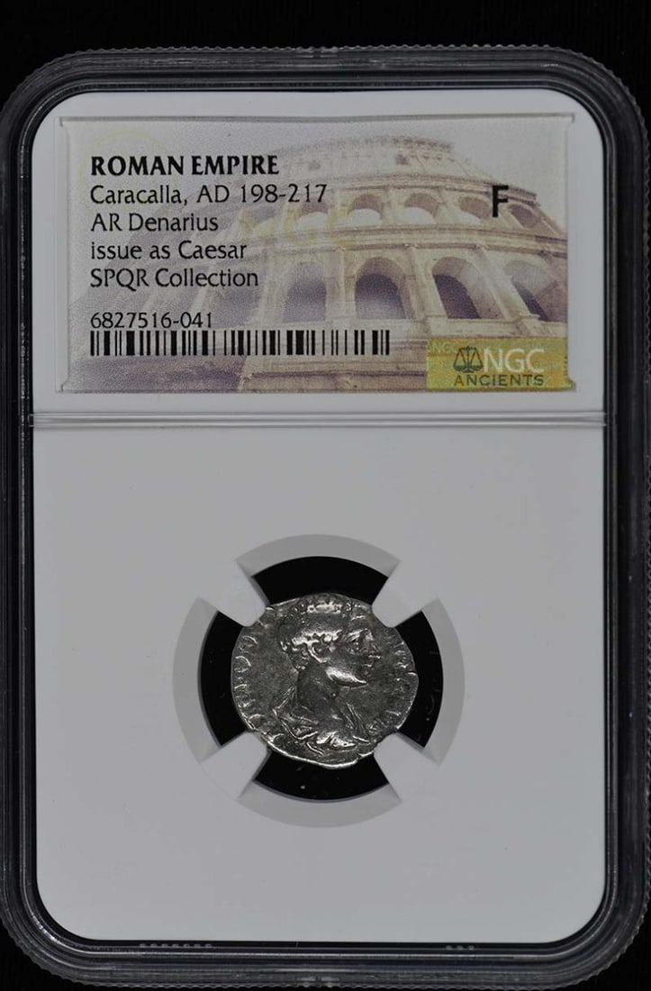 Caracalla AD 198-217 Roman Empire AR Denarius NGC F12 Certified: Caracalla AD 198-217 Roman Empire AR Denarius NGC F12 Certified This Ancient Roman AR Denarius, minted during the reign of Emperor Caracalla from AD 198 to 217, is a remarkable piece for collectors of