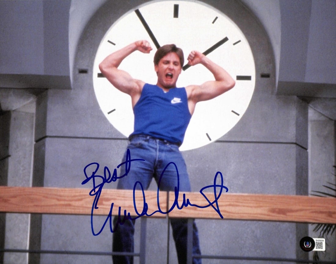 Emilio Estevez Signed 11x14 Photo The Breakfast Club Beckett Authenticated: Emilio Estevez Signed 11x14 Photo The Breakfast Club Beckett Authenticated This is an original autographed 11x14 photograph of Emilio Estevez, who portrayed "Andrew Clark" in the iconic film The Break
