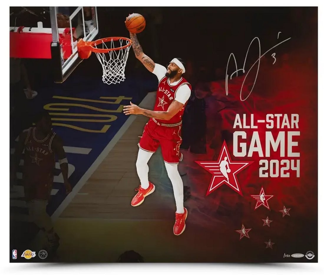 Anthony Davis Autographed 20X24 Photo Lakers 2024 NBA All-Star #/150 Upper Deck Authenticated: Anthony Davis Autographed 20X24 Photo Lakers 2024 NBA All-Star #/150 Upper Deck Authenticated Celebrate Anthony Davis's illustrious NBA career with this autographed 20X24 photo featuring him during th