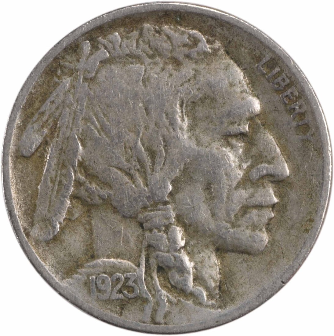 1923-S Buffalo Nickel VF Circulated 5C by James Earle Fraser: 1923-S Buffalo Nickel VF Circulated 5C by James Earle Fraser This 1923-S Buffalo Nickel, featuring the iconic design by James Earle Fraser, is a great addition for any coin collector. The coin is in V