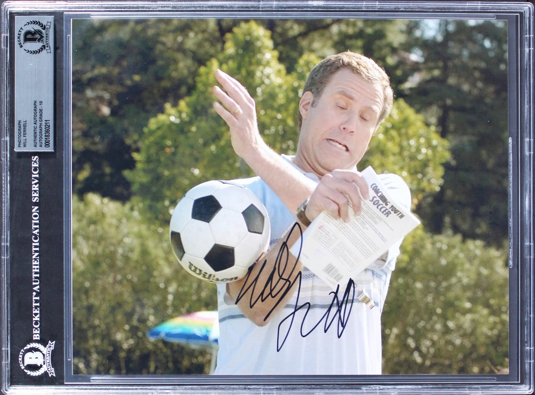 Will Ferrell Kicking & Screaming Signed 8x10 Photo Gem Mint 10 BAS Authenticated: Will Ferrell Kicking & Screaming Signed 8x10 Photo Gem Mint 10 BAS Authenticated This stunning 8x10 photograph features a vibrant moment from the film "Kicking & Screaming," personally signed by the t