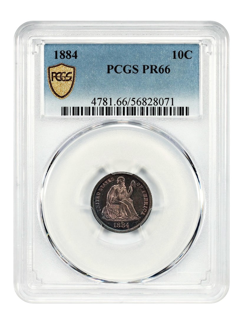 PCGS PR66 1884 Philadelphia Liberty Seated Dime 10 Cent Proof Coin (1 of 6)