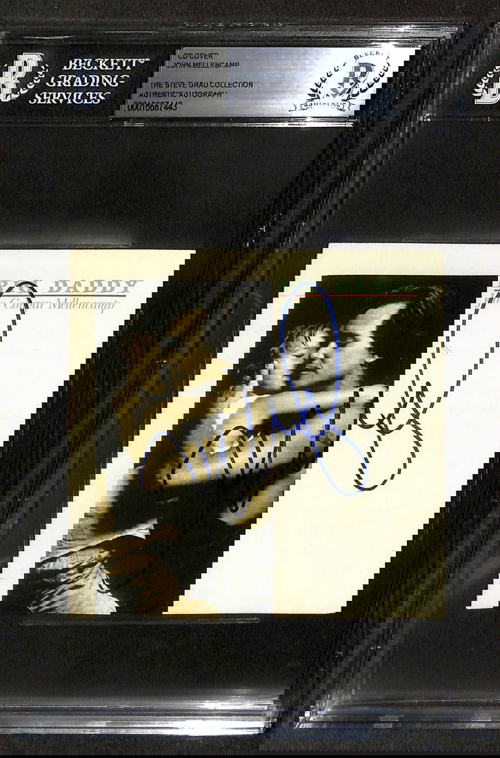 John Cougar Mellencamp Signed Big Daddy CD Jacket Beckett Authenticated: John Cougar Mellencamp Signed Big Daddy CD Jacket Beckett Authenticated This original autographed CD jacket features the iconic artwork from John Cougar Mellencamp's "Big Daddy" album. The jacket has