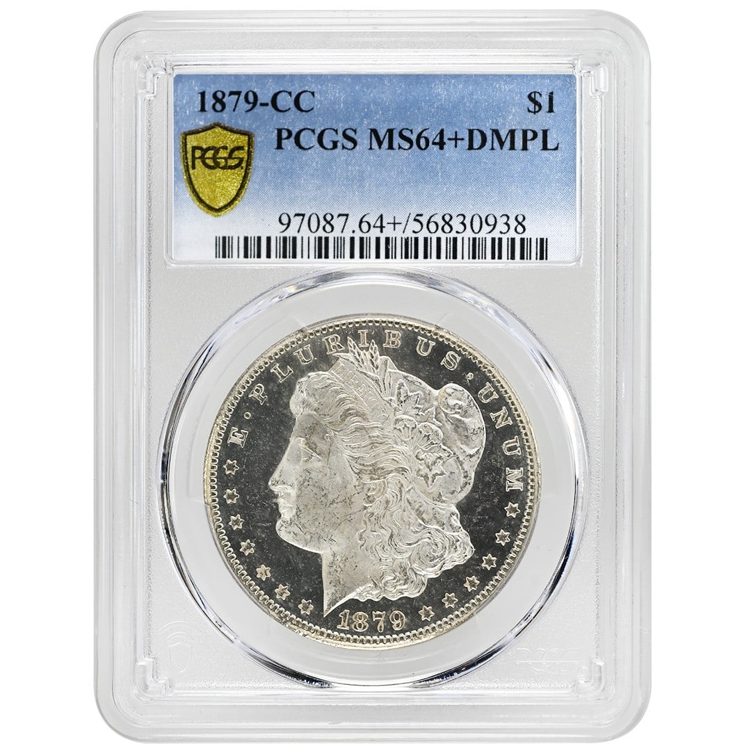 1879-CC Morgan Dollar PCGS MS64+ DMPL Rare Uncirculated Coin (1 of 4)