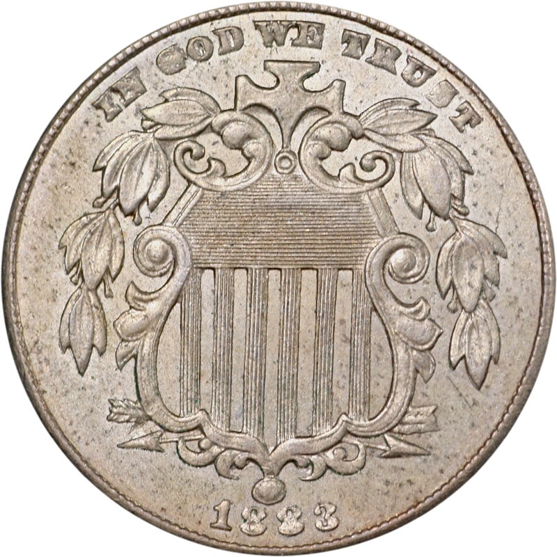 1883 Shield Nickel Circulated Uncertified American Coin (1 of 2)