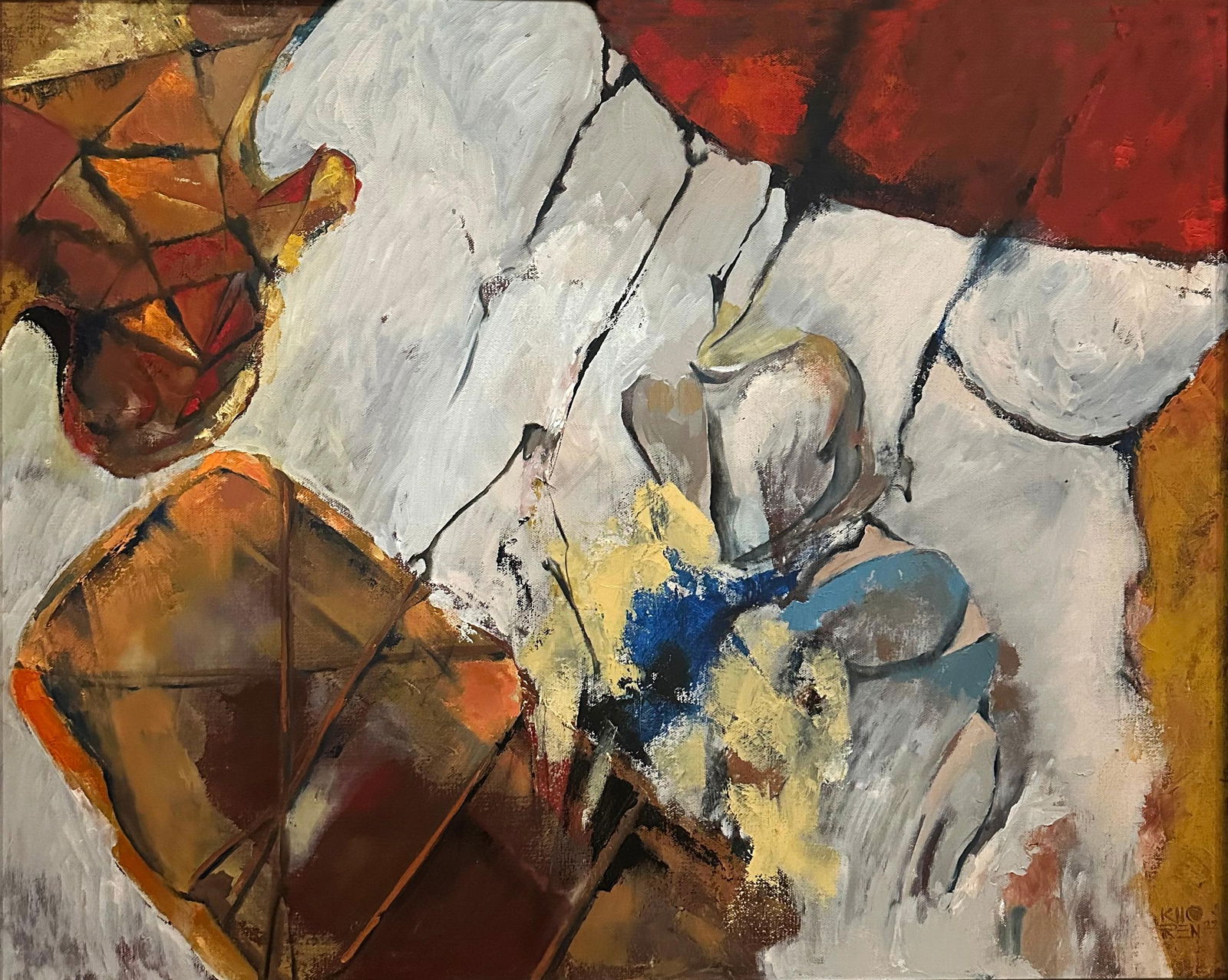 Khoren Keshishyan Oil Painting Disappearing Vision 20 x 24 Contemporary Art: Khoren Keshishyan Oil Painting Disappearing Vision 20 x 24 Contemporary Art "DISAPPEARING VISION" is a stunning oil painting by Khoren Keshishyan, measuring 20" x 24" inches. Created in 2022, this con