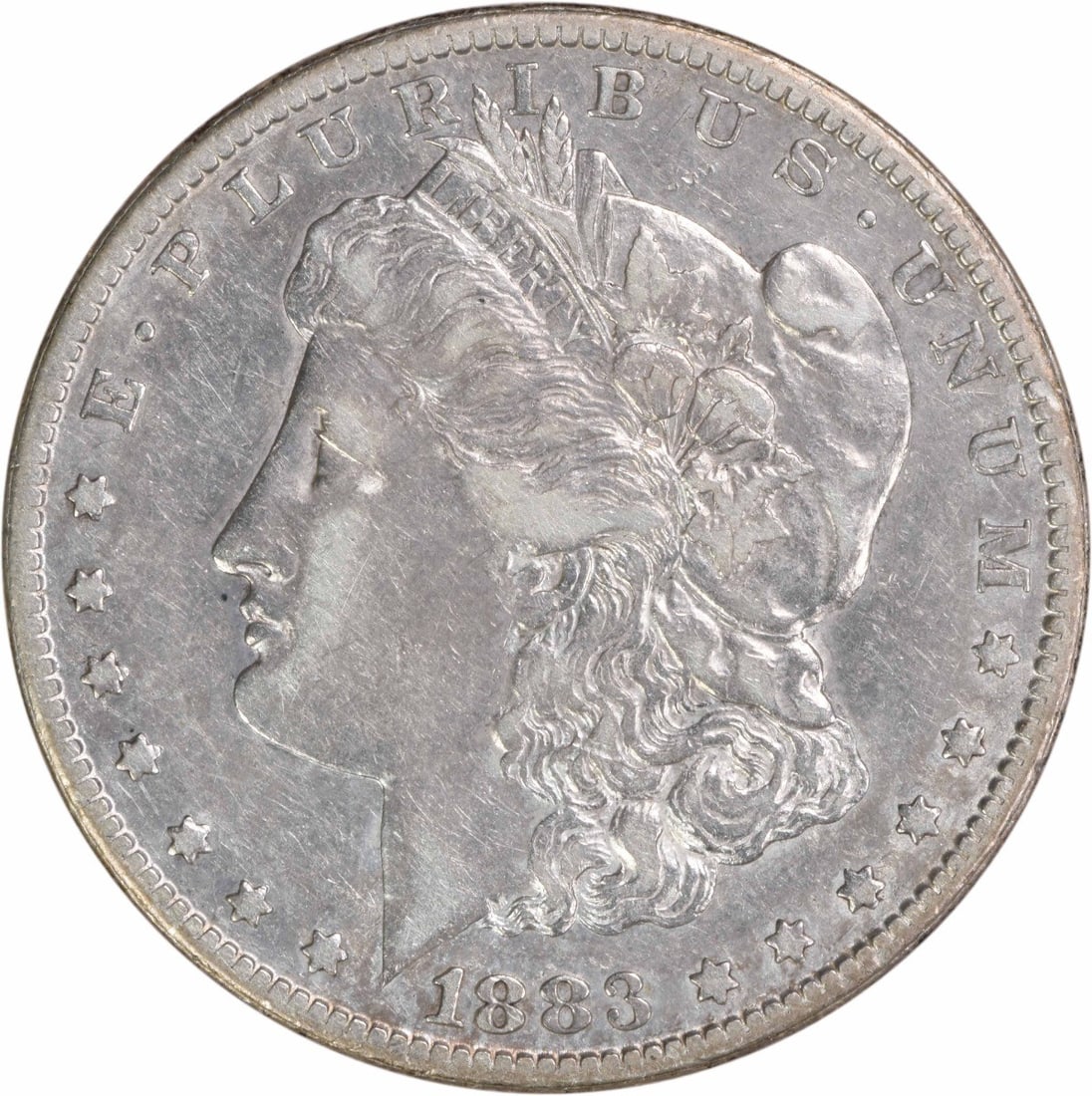 1883 CC Morgan Silver Dollar EF Uncertified 90% Silver: 1883 CC Morgan Silver Dollar EF Uncertified 90% Silver This 1883-CC Morgan Silver Dollar is a classic piece of American numismatics, featuring a beautiful design by George T. Morgan. This coin, with a