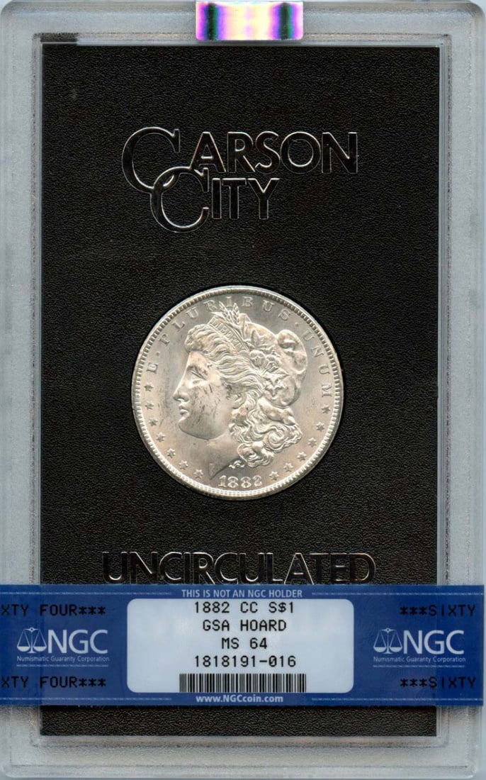 1882-CC Morgan Dollar NGC MS64 Uncirculated Carson City Coin (1 of 2)
