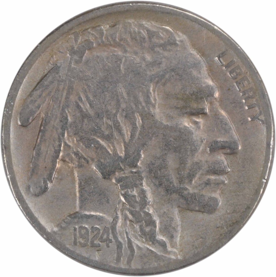 1924-S Buffalo Nickel VF Uncertified James Earle Fraser Design: 1924-S Buffalo Nickel VF Uncertified James Earle Fraser Design This 1924-S Buffalo Nickel is a vintage coin featuring the iconic design by James Earle Fraser. It is categorized as Very Fine (VF) and h