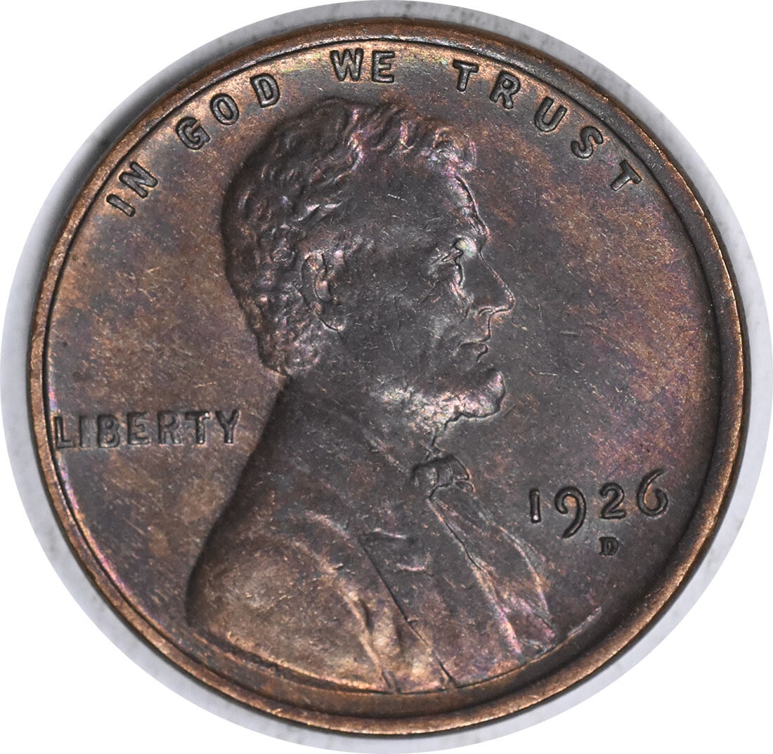 1926-D Lincoln Wheat Cent Choice BU Uncertified Copper Coin (1 of 2)