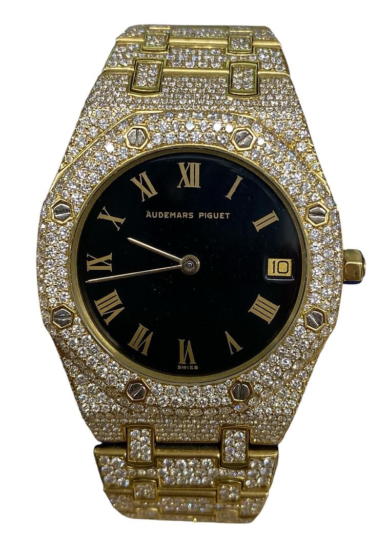 Royal Oak Ref 56023BA Unisex Watch Black Roman Dial Diamond Bezel (1 of 3)