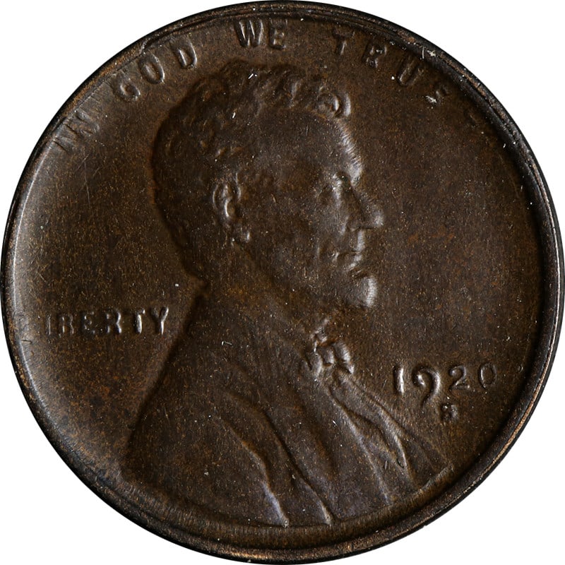 1920-S San Francisco Lincoln Cent Copper BU High Luster Example (1 of 2)