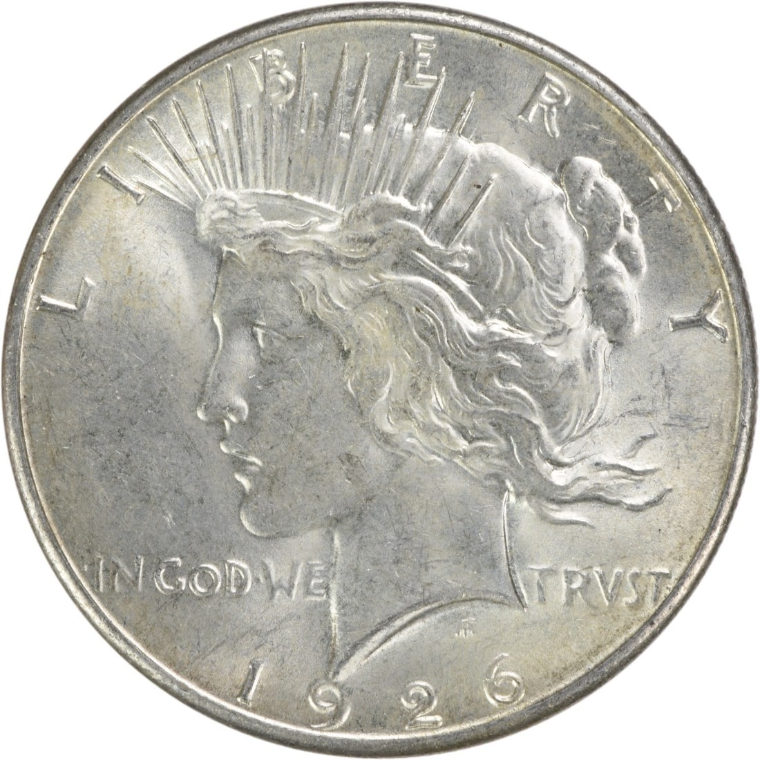 1926-S Peace Silver Dollar AU Uncertified 90% Silver Coin: 1926-S Peace Silver Dollar AU Uncertified 90% Silver Coin This 1926-S Peace Silver Dollar is presented in AU (About Uncirculated) condition. Minted in San Francisco, this coin features a composition o