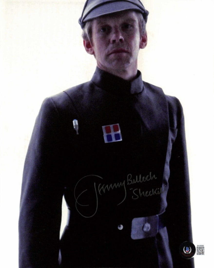 Jeremy Bulloch Autographed 8x10 Photo as Sheckil Star Wars Empire Beckett: Jeremy Bulloch Autographed 8x10 Photo as Sheckil Star Wars Empire Beckett This is an original 8x10 photograph autographed by Jeremy Bulloch, who portrayed Lt Sheckil in Star Wars: The Empire Strikes B
