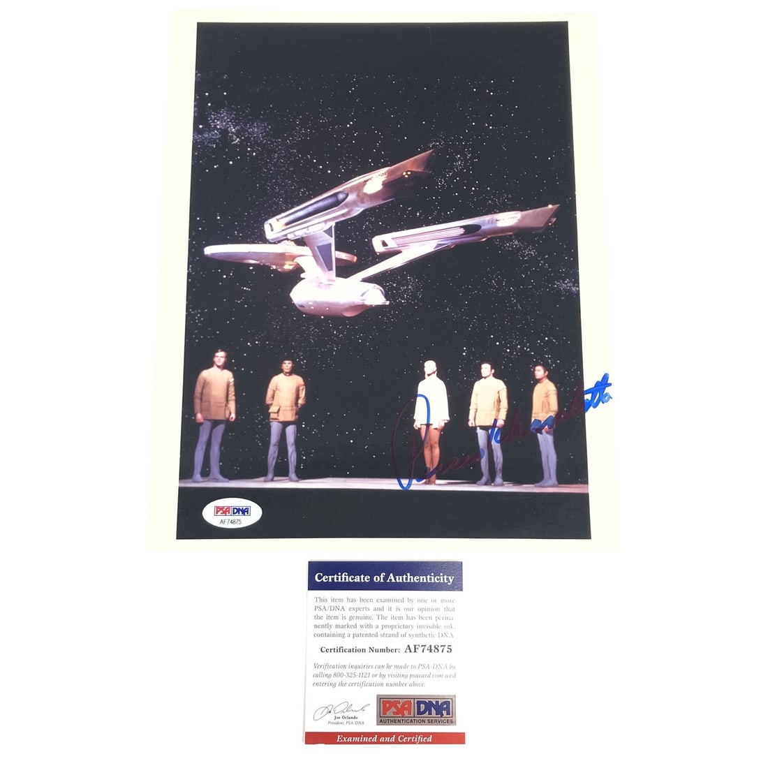 Persis Khambatta Autographed 8x10 Star Trek Photo PSA/DNA Certified: Persis Khambatta Autographed 8x10 Star Trek Photo PSA/DNA Certified This is a professionally printed 8x10 photograph autographed by Persis Khambatta, known for her iconic role in Star Trek. The signat