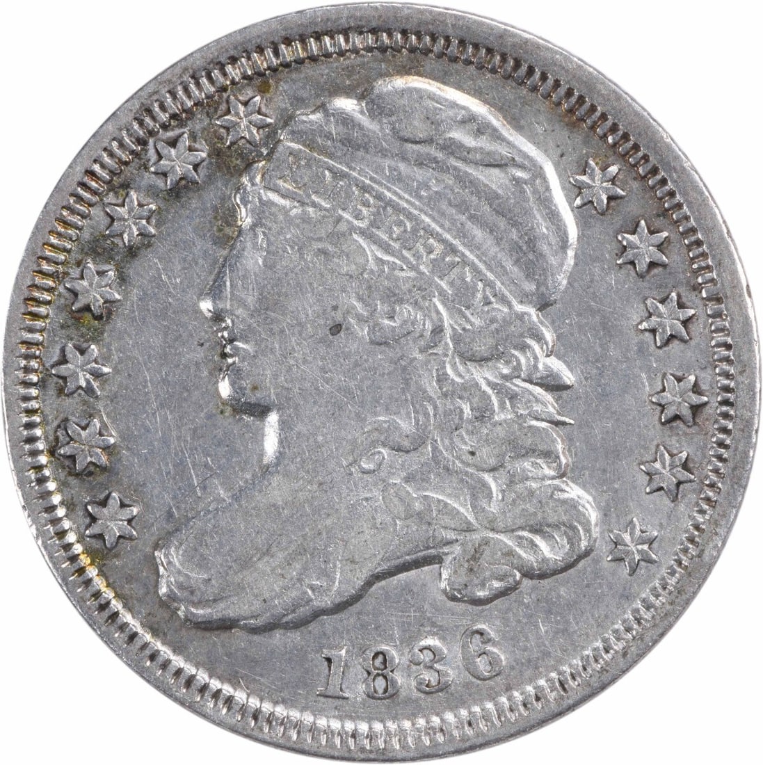 1836 Capped Bust Silver Dime 10C VF Uncertified Philadelphia Mint (1 of 2)