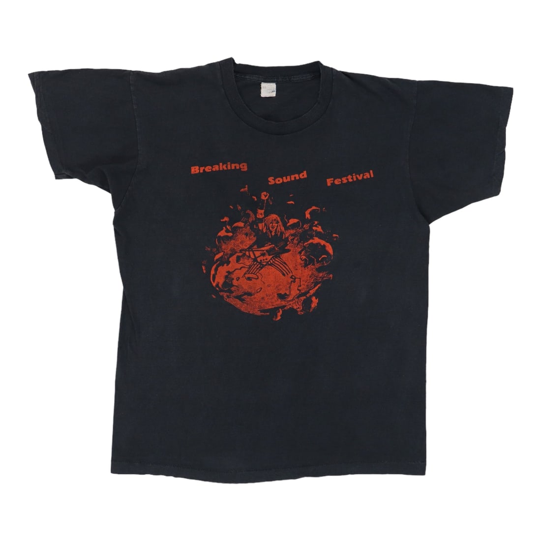 Vintage 1984 Breaking Sound Festival Black Cotton Extra Large T Shirt: Vintage 1984 Breaking Sound Festival Black Cotton Extra Large T Shirt This is an original vintage 1984 Breaking Sound Festival shirt featuring front and back graphics. The shirt is made from 100% cott