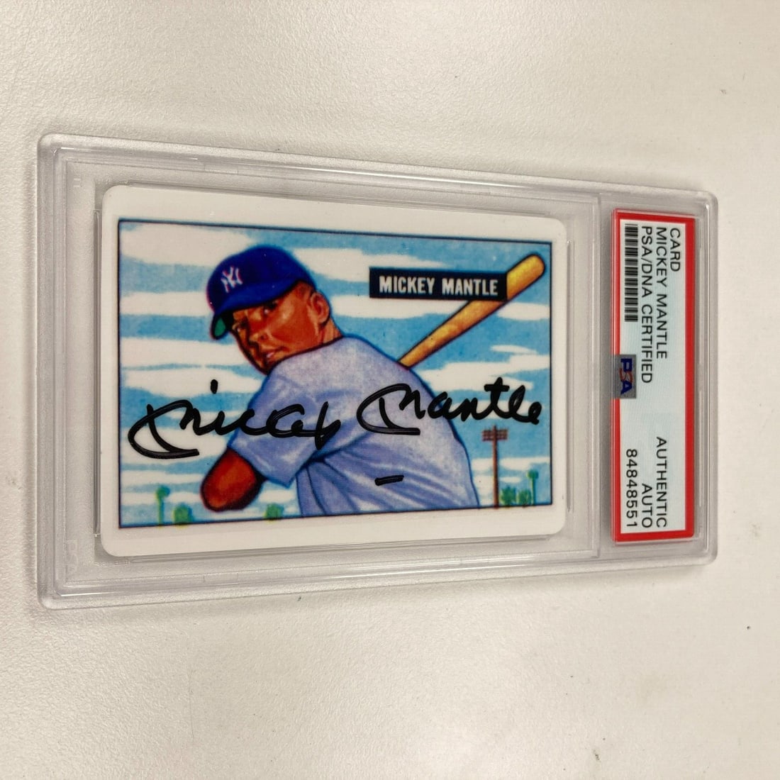 1951 Bowman Mickey Mantle Signed Rookie Baseball Card PSA DNA Certified (1 of 3)